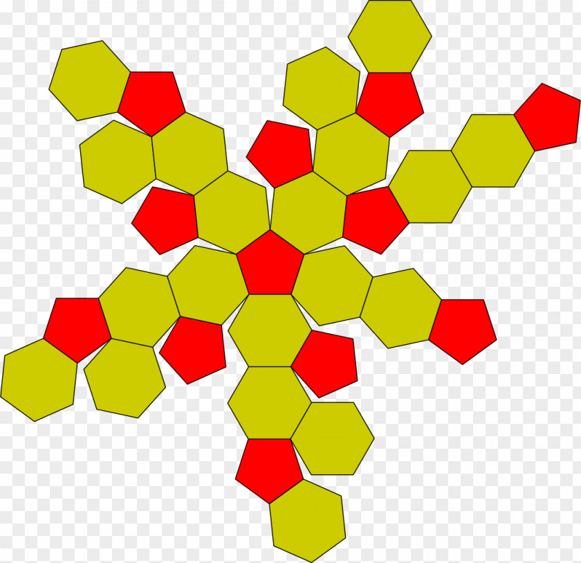 Shape Truncated Icosahedron Net Icosidodecahedron Truncation PNG