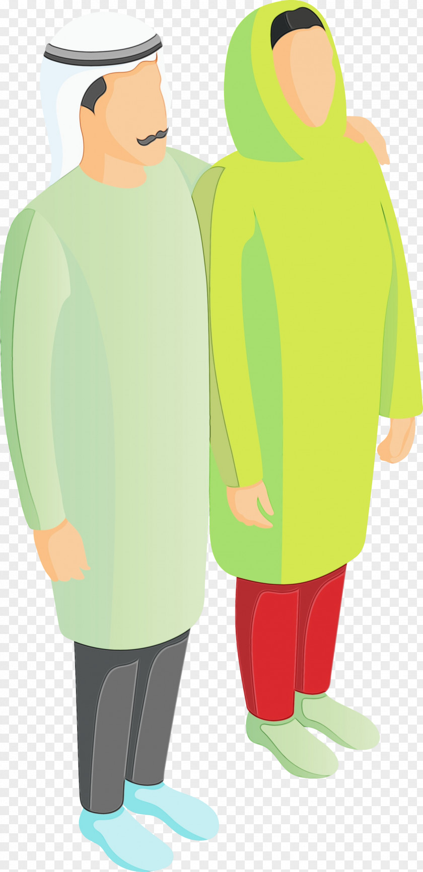 Green Clothing Standing Personal Protective Equipment Yellow PNG