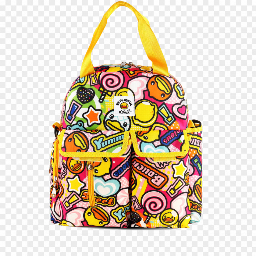 Cute Colored Backpack B.Duck Bag Shopping PNG