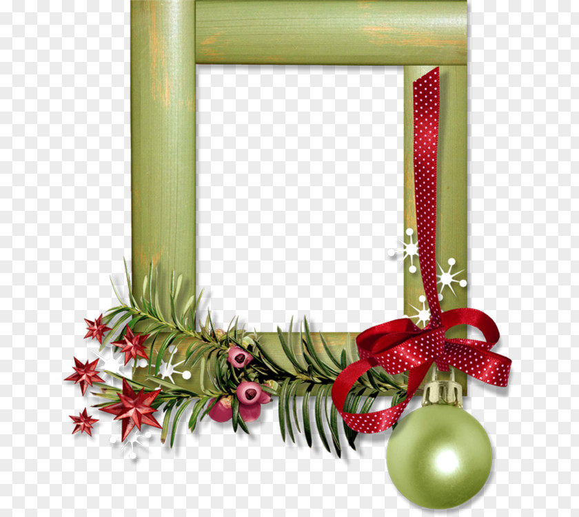 Green Frame Christmas Decoration Picture Holiday PNG