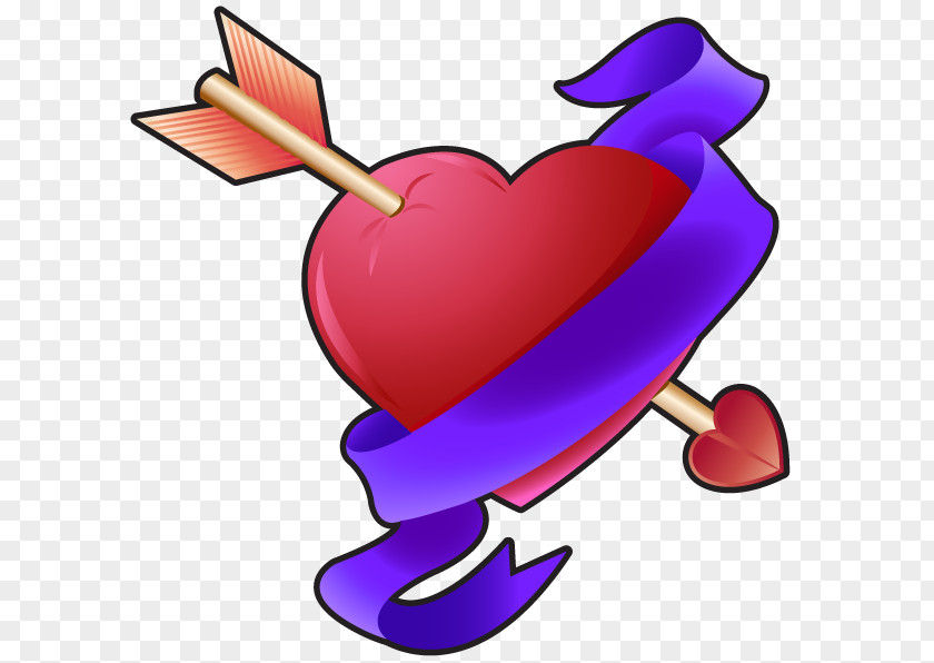 Heart With Arrow Clip Art PNG