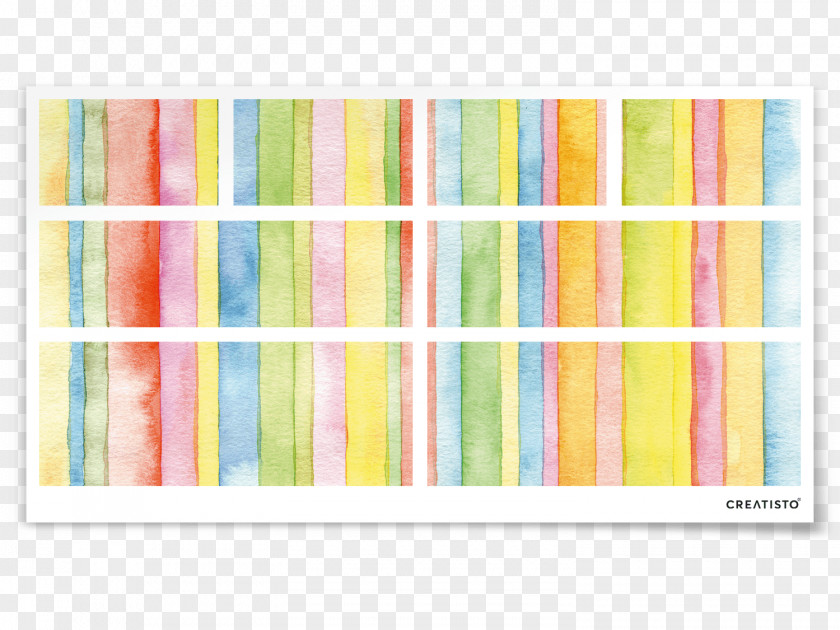 Watercolor Stripes Textile Line PNG