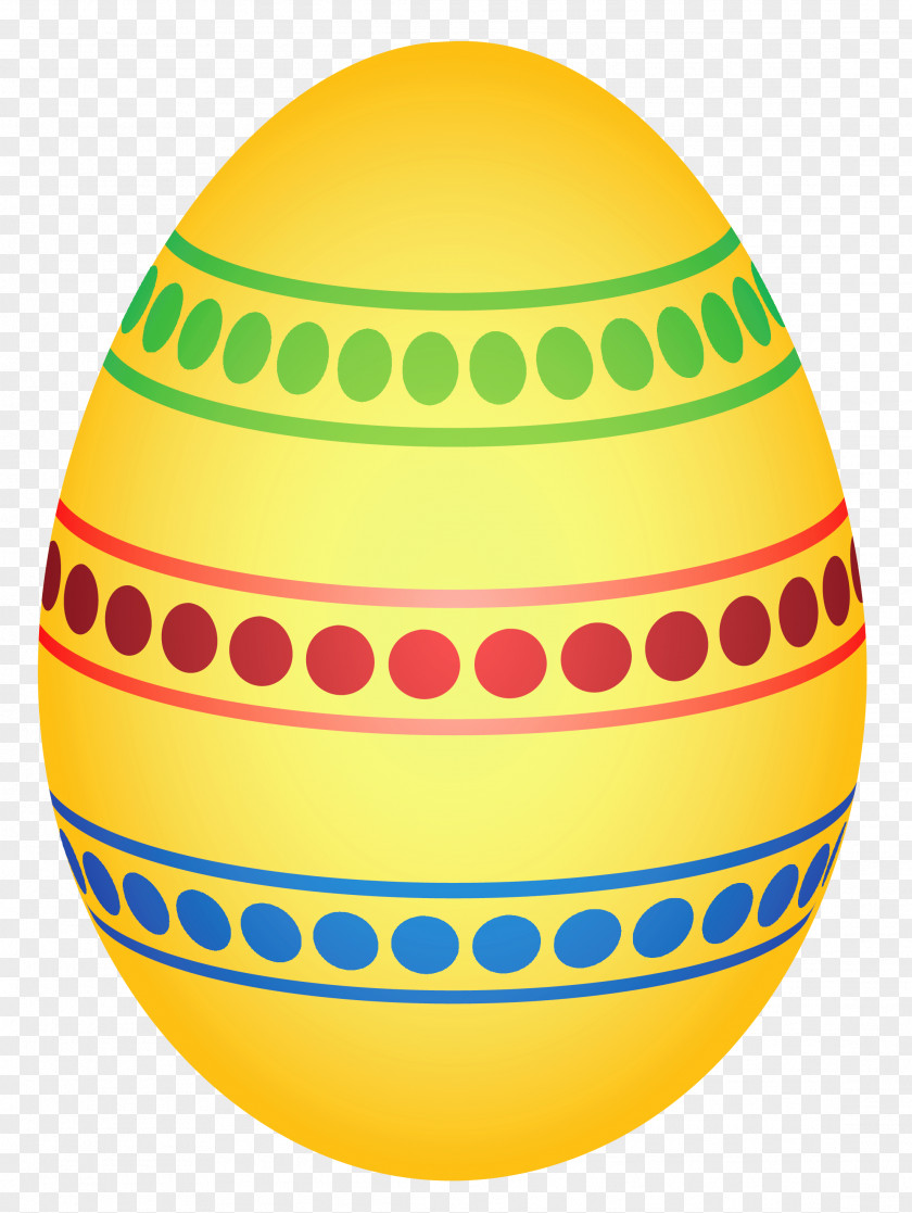 Yellow Colorful Dotted Easter Egg Clipairt Picture Clip Art PNG