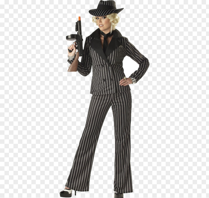 Woman Costume Party Gangster Gun Moll Clothing PNG