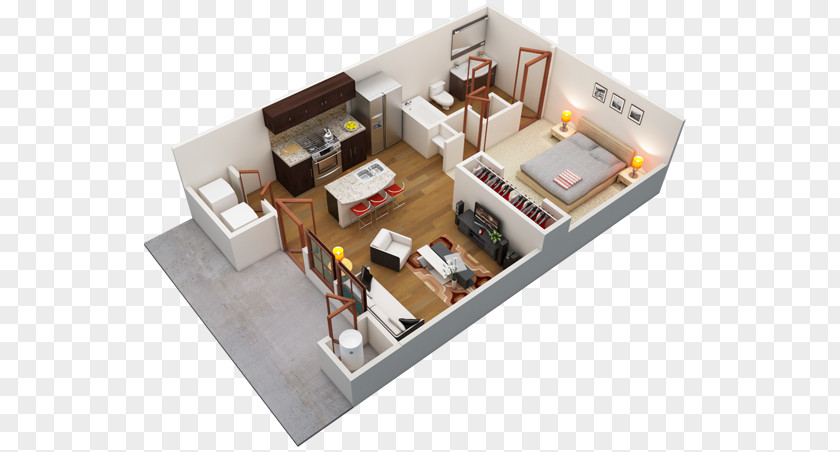 3d Floor Plan House Apartment PNG