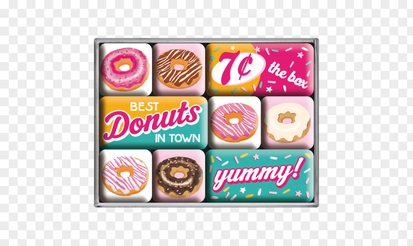 Donut Shop Best Donuts In Town Pączki Bakery Craft Magnets PNG
