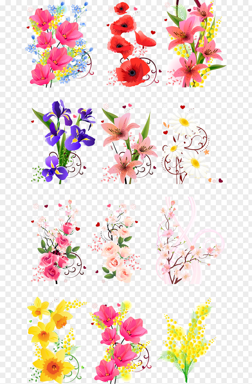 Spring Flower Poster Sticker PNG