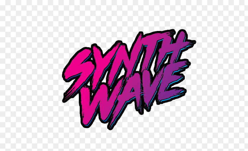 Synthwave Mockup Logo Illustration Clip Art Sticker Font PNG