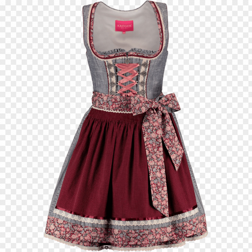 Dirndl Krüger Marine Women's Dress Blouse Folk Costume PNG