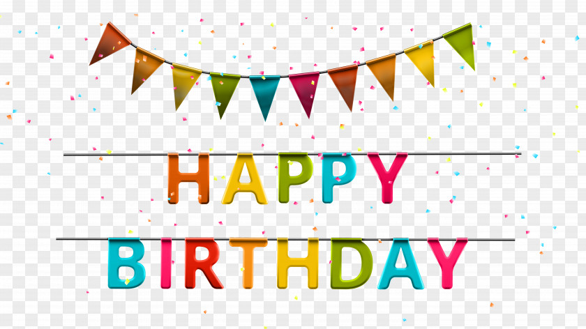 Happy Birthday With Streamer Clip Art Image Party Serpentine PNG