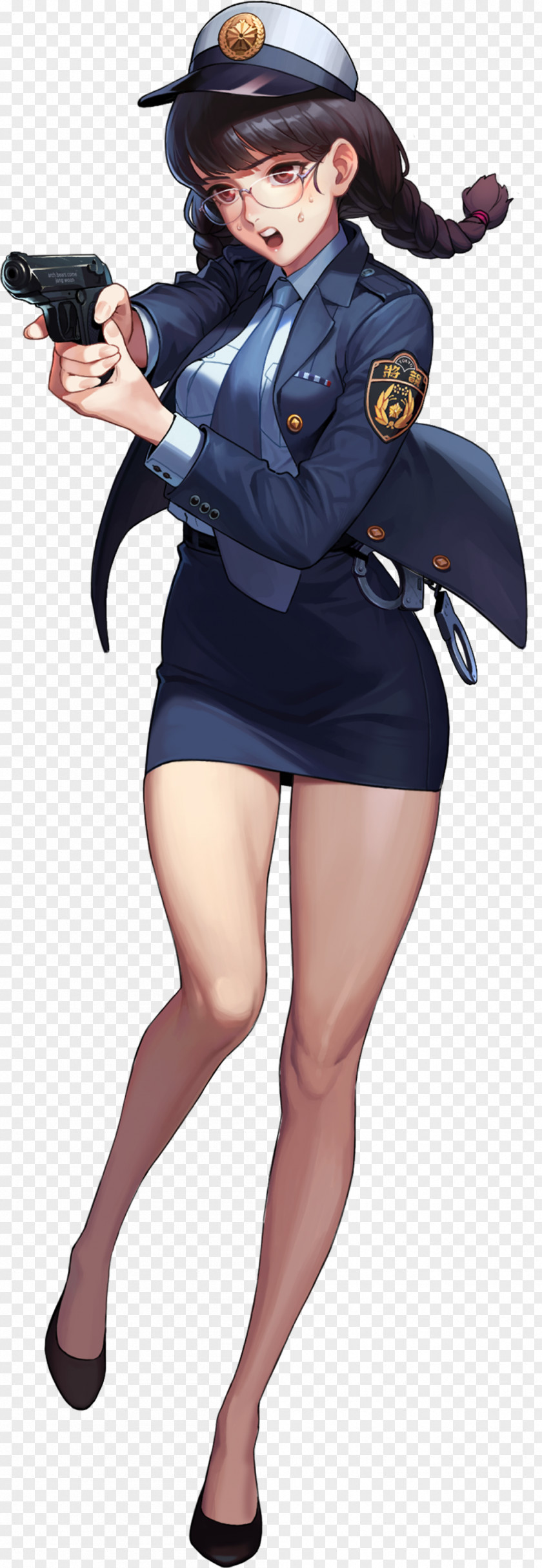 Pin Black Survival Character Art PNG