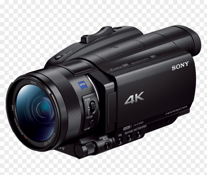 Camera Sony FDR-AX700 4K Camcorder High-dynamic-range Imaging Video Cameras Handycam PNG