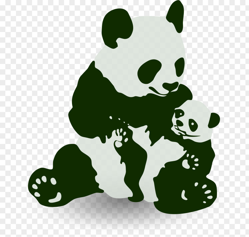 Panda Mother And Baby Chengdu Research Base Of Giant Breeding Bear Shower PNG