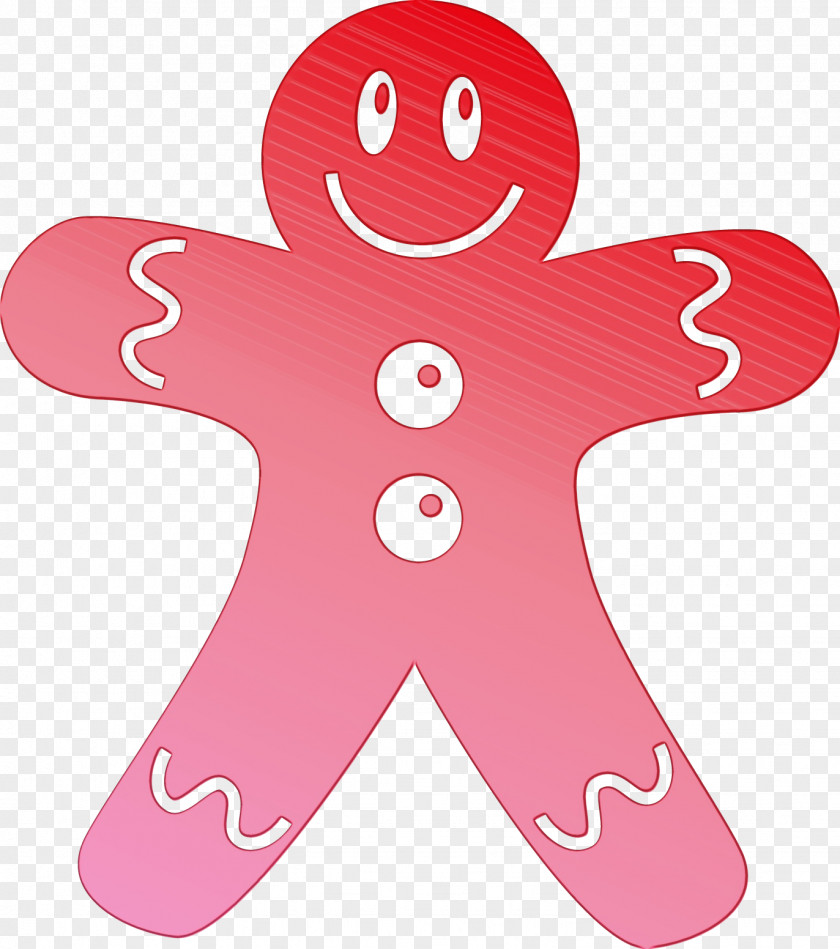Symbol Magenta Gingerbread Man PNG