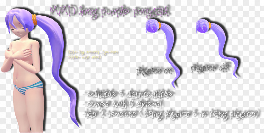 Hair Long Ponytail Face Arm PNG