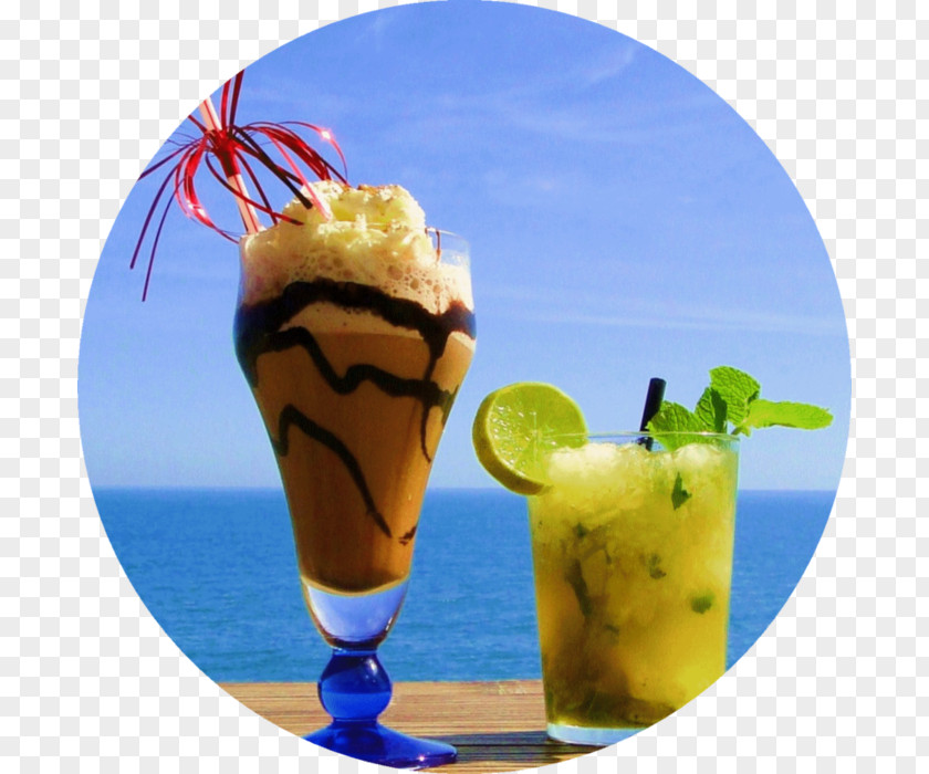 Malibu Beach Sundae Cocktail Garnish Ice Cream Piña Colada PNG