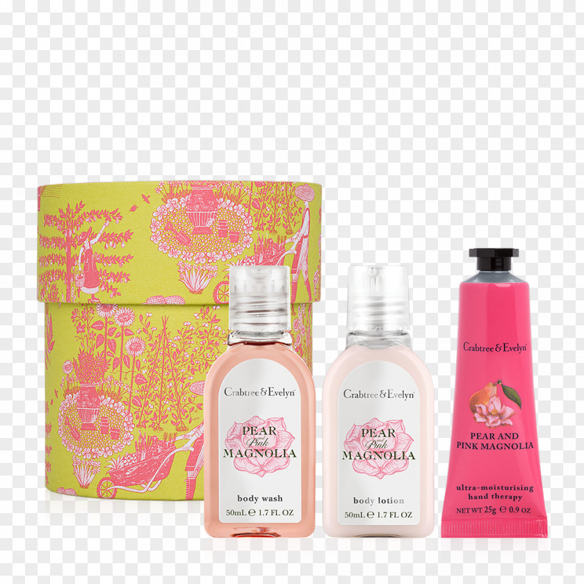 Pink Magnolia Perfume Lotion Crabtree & Evelyn Pear Gift PNG
