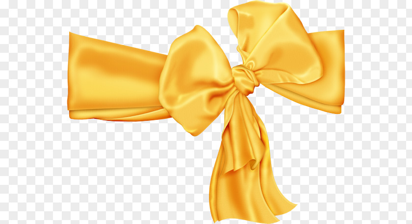 Yellow Bow Ribbon Clip Art PNG