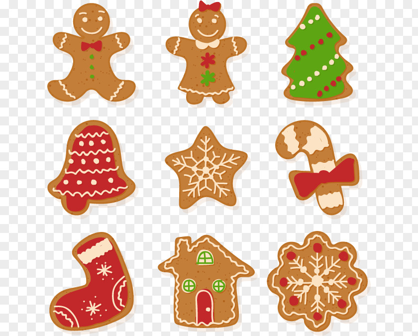 A Combination Of Holiday Cookies Christmas Cookie Gingerbread Euclidean Vector PNG