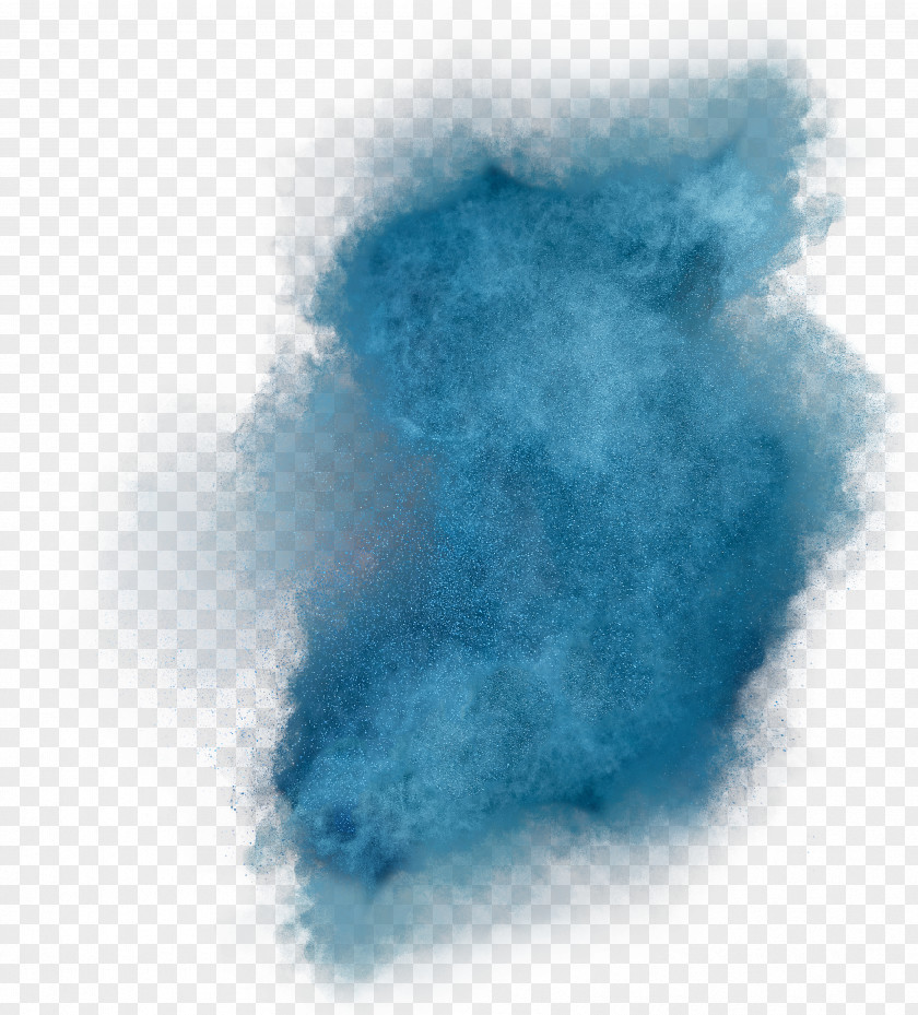 Blue Powder Dust Material Inkjet Printing PNG