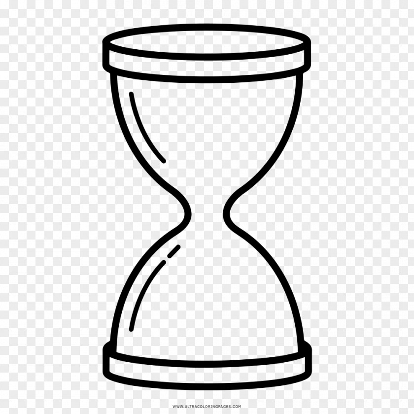 Hourglass Drawing Coloring Book Line Art PNG