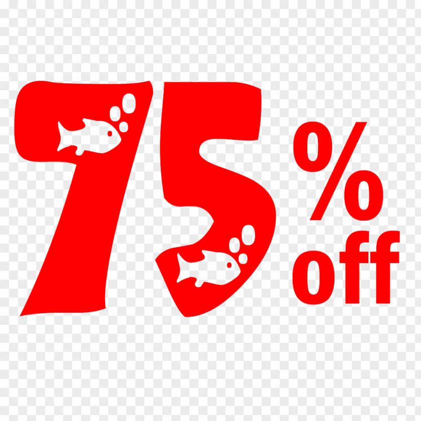 New Year Sale 75% Off Discount Tag. PNG