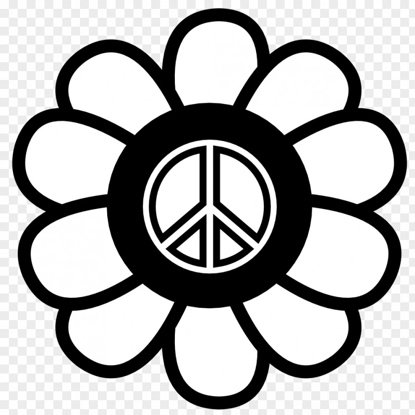 Peace Symbol Clipart Coloring Book Flower Adult Mandala PNG