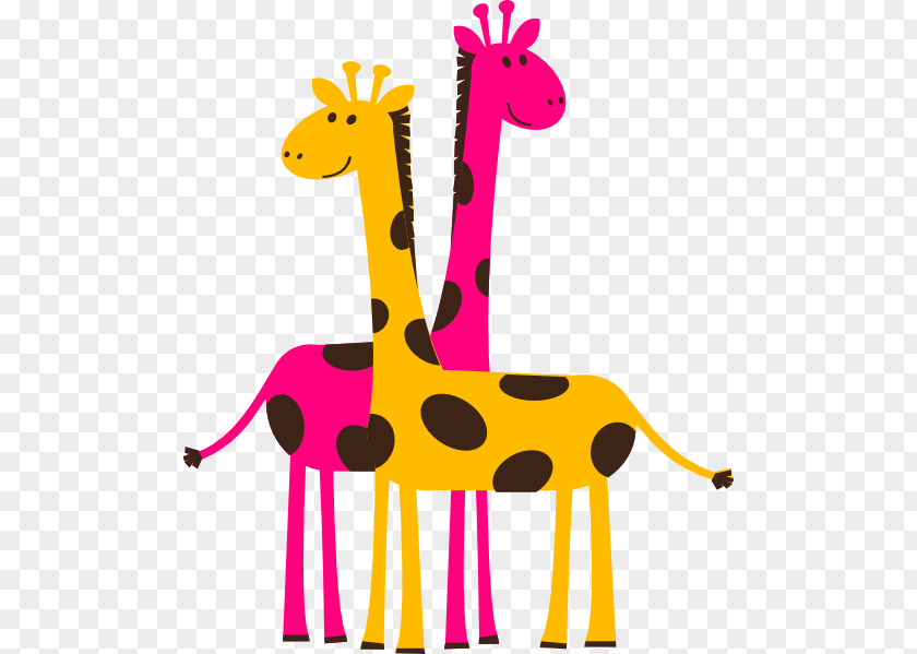 Pink Giraffe Free Clip Art PNG