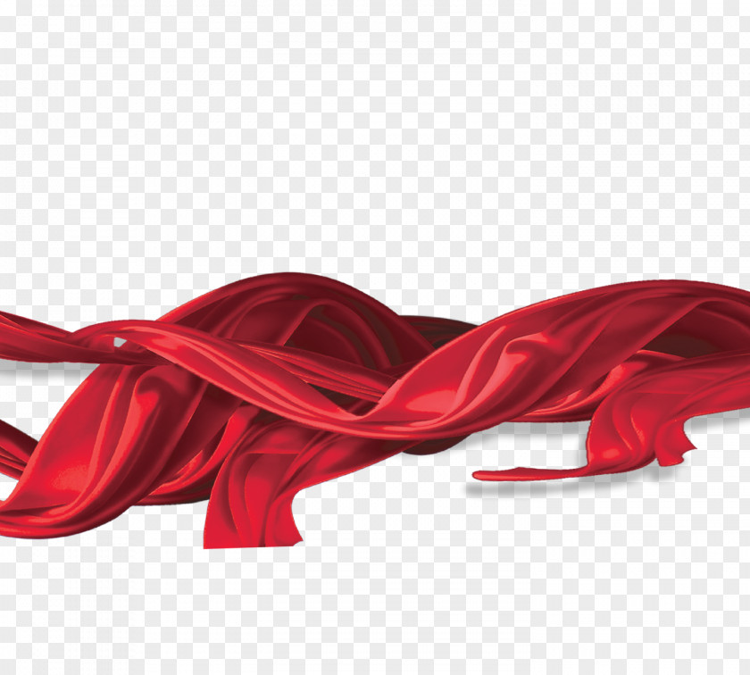 Red Satin Ribbon Silk PNG