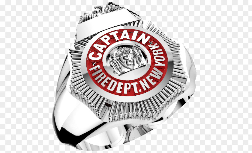 Silver Badge New York City Fire Department Firefighter Jewellery PNG