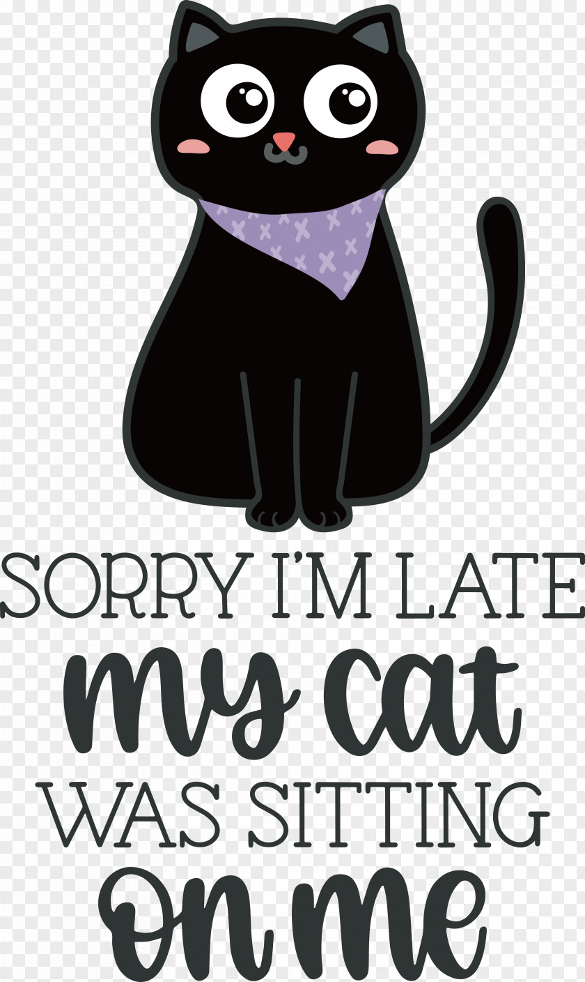 Cat Black Cat Whiskers Small Font PNG