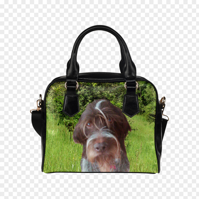 Dog And Flower Handbag Tote Bag Satchel Strap PNG