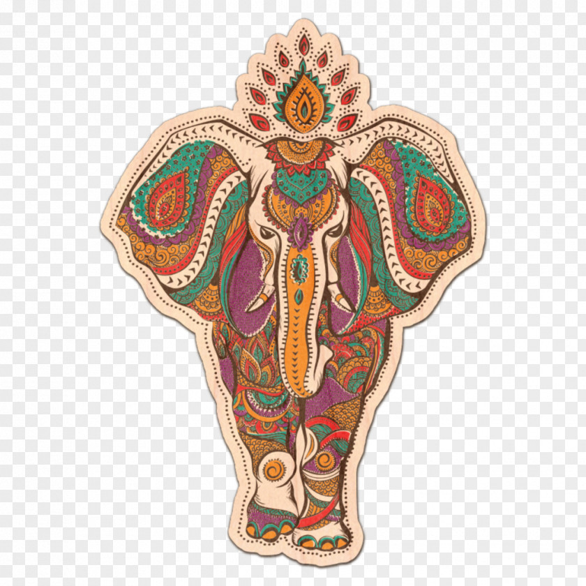 Embroidery Angel Elephant Cartoon PNG