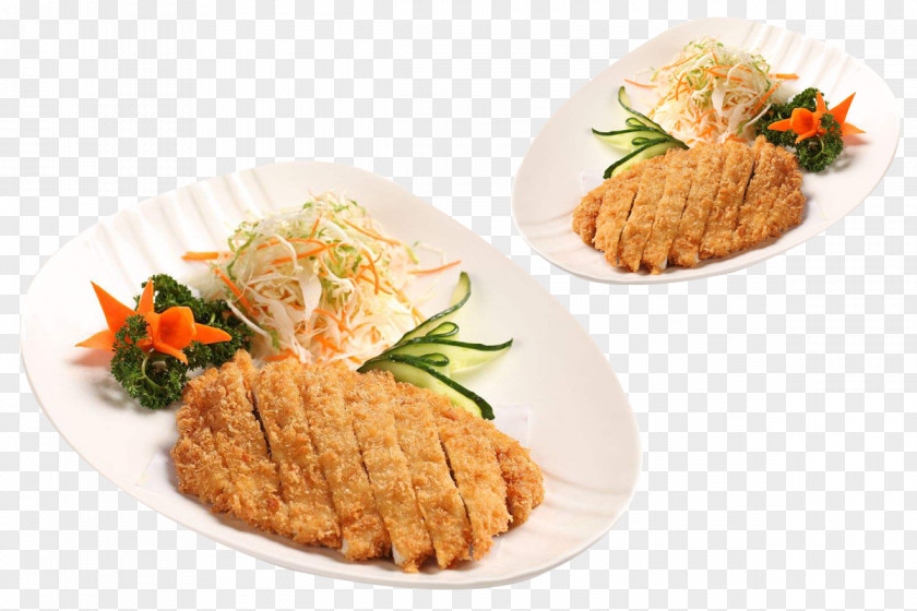 Fried Pork Chop With Vegetables Tonkatsu Domestic Pig Vegetable Deep Frying PNG