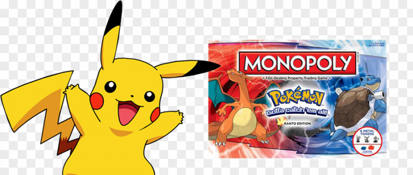 The Pokémon Company USAopoly Monopoly Pikachu GO Hasbro PNG