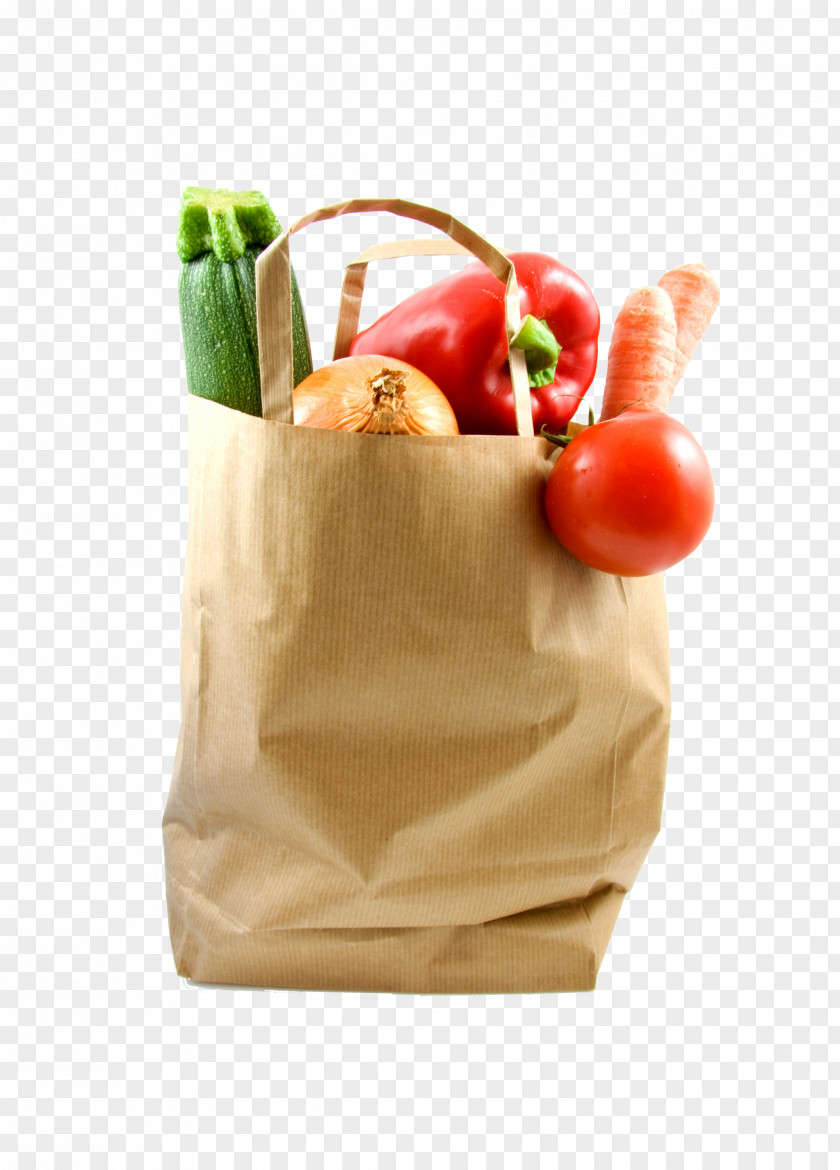 Bag Paper Shopping Food PNG