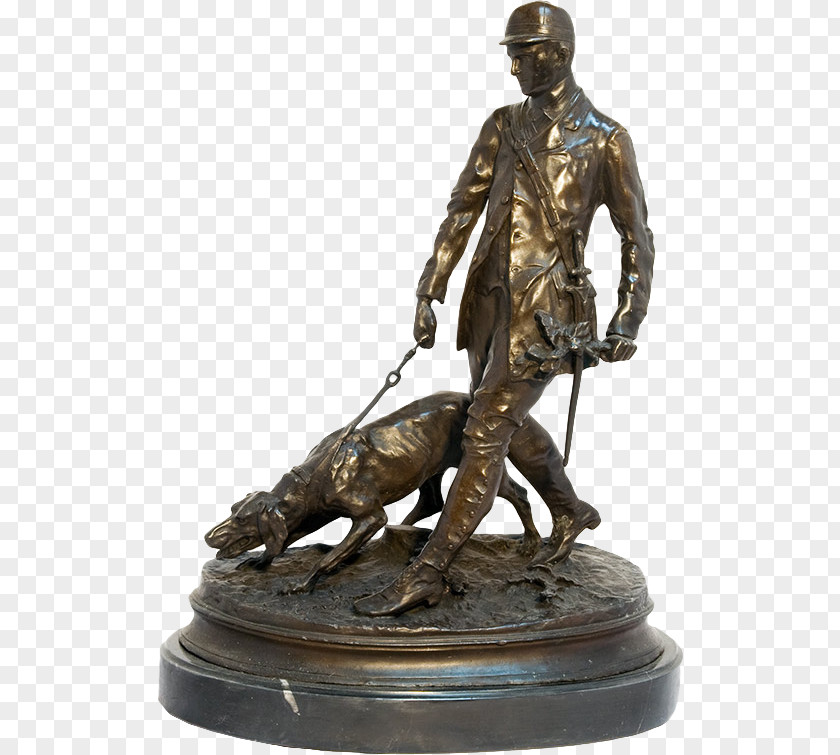 Dog Bronze Sculpture Statue Classical PNG