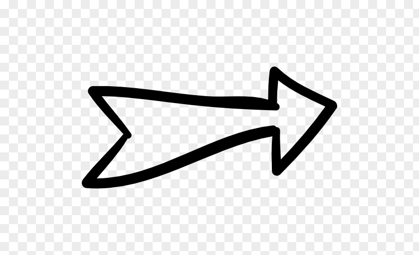 Hand Drawn Brush Arrow PNG