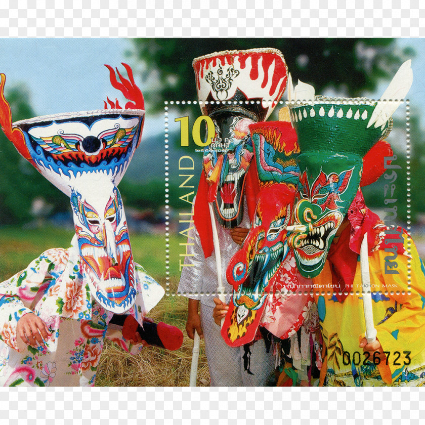 Mask Phi Ta Khon Dan Sai District Postage Stamps Mail Paper PNG