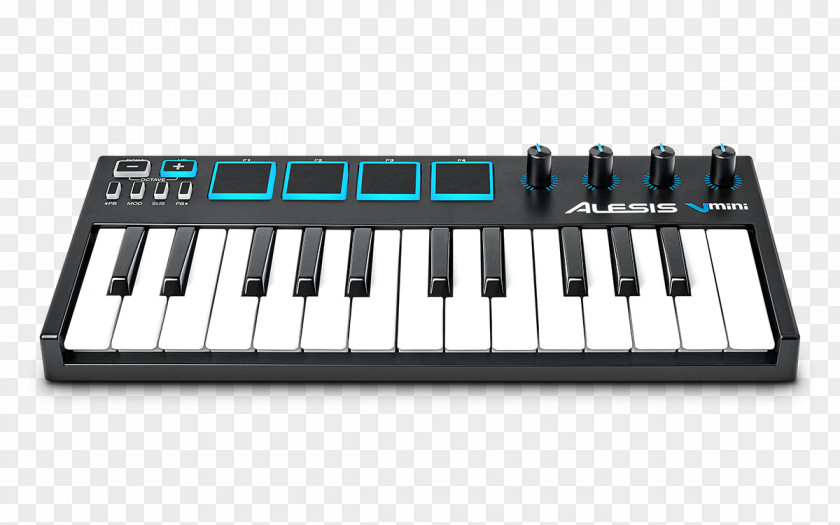 Musical Instruments MIDI Controllers Alesis Vmini Portable 25-Key USB-MIDI Controller Keyboard PNG