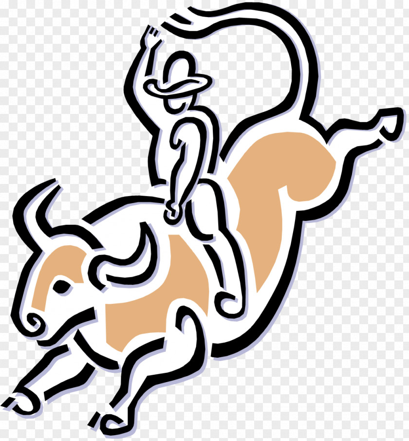 Bull Calf Roping Cattle Riding Clip Art PNG