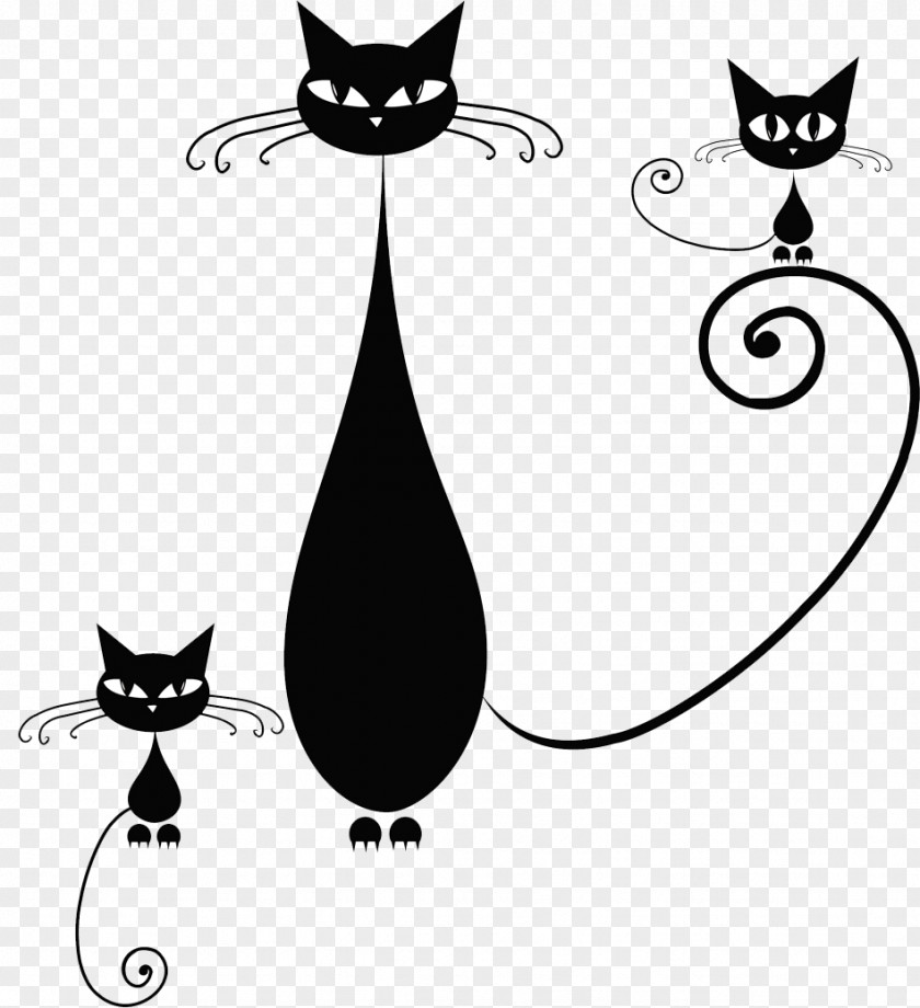 Cat Black Drawing PNG