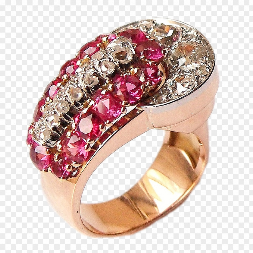 Ruby Ring Silver Jewellery Bijou PNG