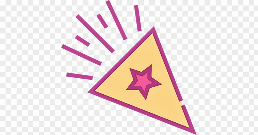 Triangle Logo Pink Magenta Line PNG