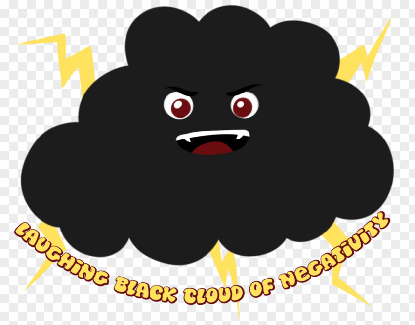 Black Cloud Animal Character Logo Clip Art PNG