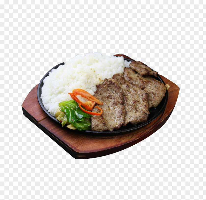 Black Pepper Steak Rice In Kind Fried Beef PNG