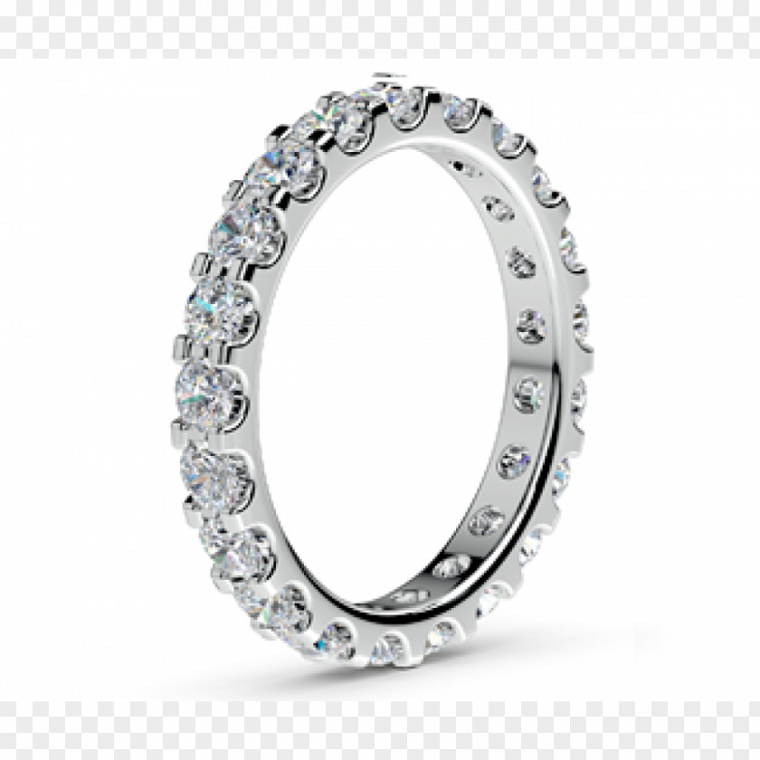 Eternity Ring Sapphire Diamond Facet Princess Cut PNG