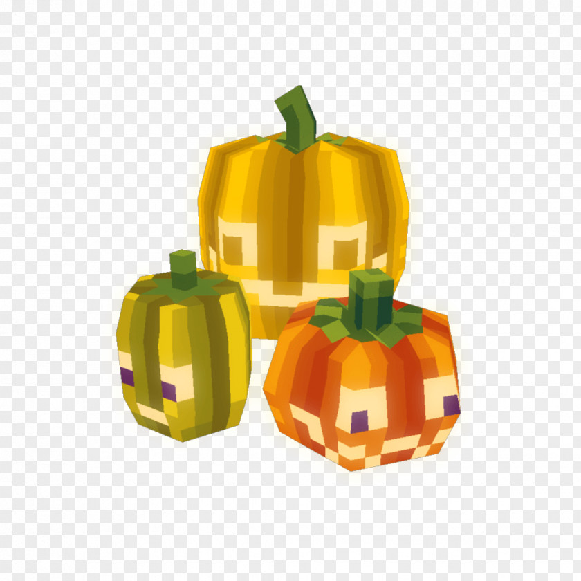 Low Poly Calabaza Pumpkin 3D Computer Graphics PNG