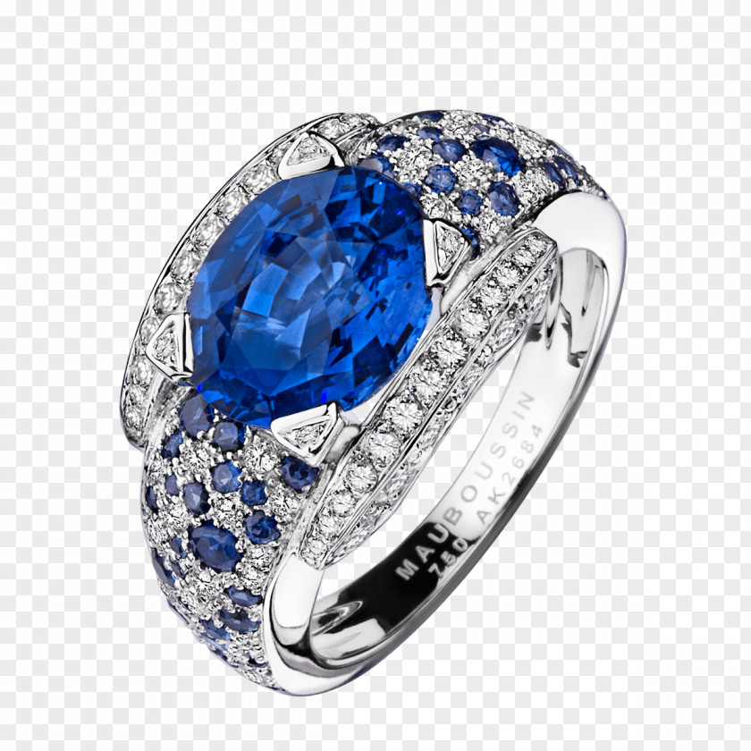 Ring Mauboussin Engagement Sapphire Jewellery PNG