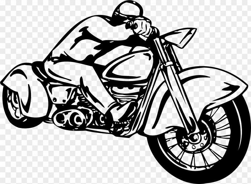 Biker Motorcycle Car Wall Decal PNG